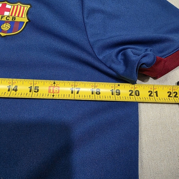 Barcelona FC Soccer Futbil Jersey Shirt Size Medium Home Away Euro FIFA Blue - Picture 5 of 6